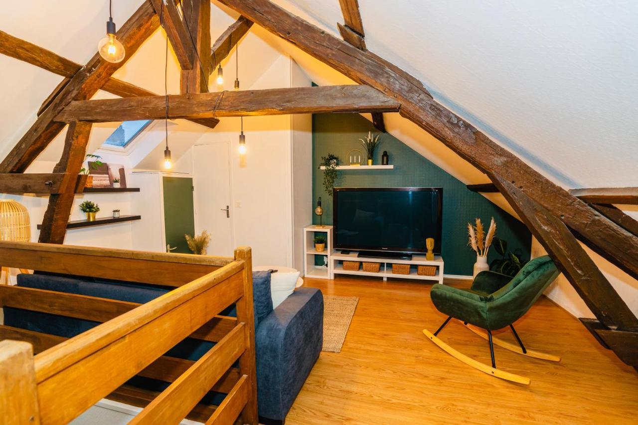 Nid Douillet La Cour Du Dauphin, Vue Cathedrale Imprenable Apartment Laon Luaran gambar