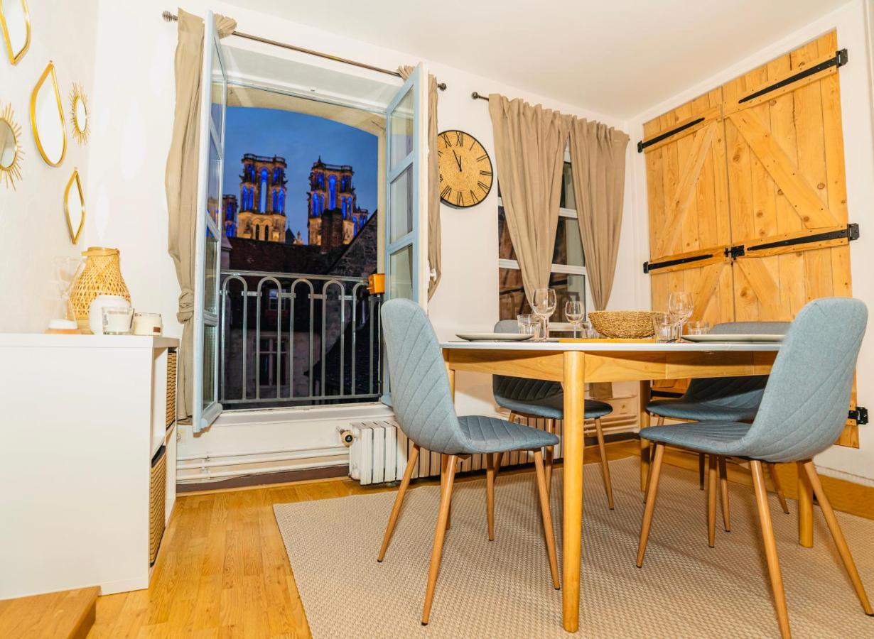 Nid Douillet La Cour Du Dauphin, Vue Cathedrale Imprenable Apartment Laon Luaran gambar